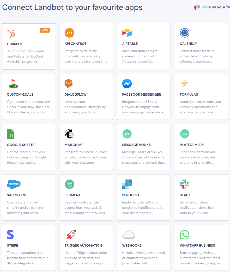 landbot integrations